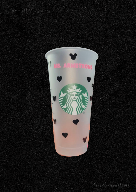 Customized Name cup with Polka Dots