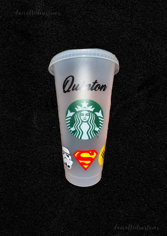 Customized Name Cup with Character Logos
